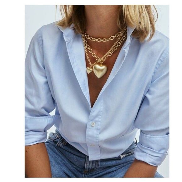 NWOT $155 Roxanne Assoulin The Puffy Heart Necklace in Gold - Picture 12 of 13